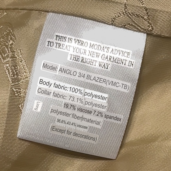 NWOT Vintage Anglo 3/4 Tuxedo Blazer Houndstooth Sz S-M - Picture 9 of 9